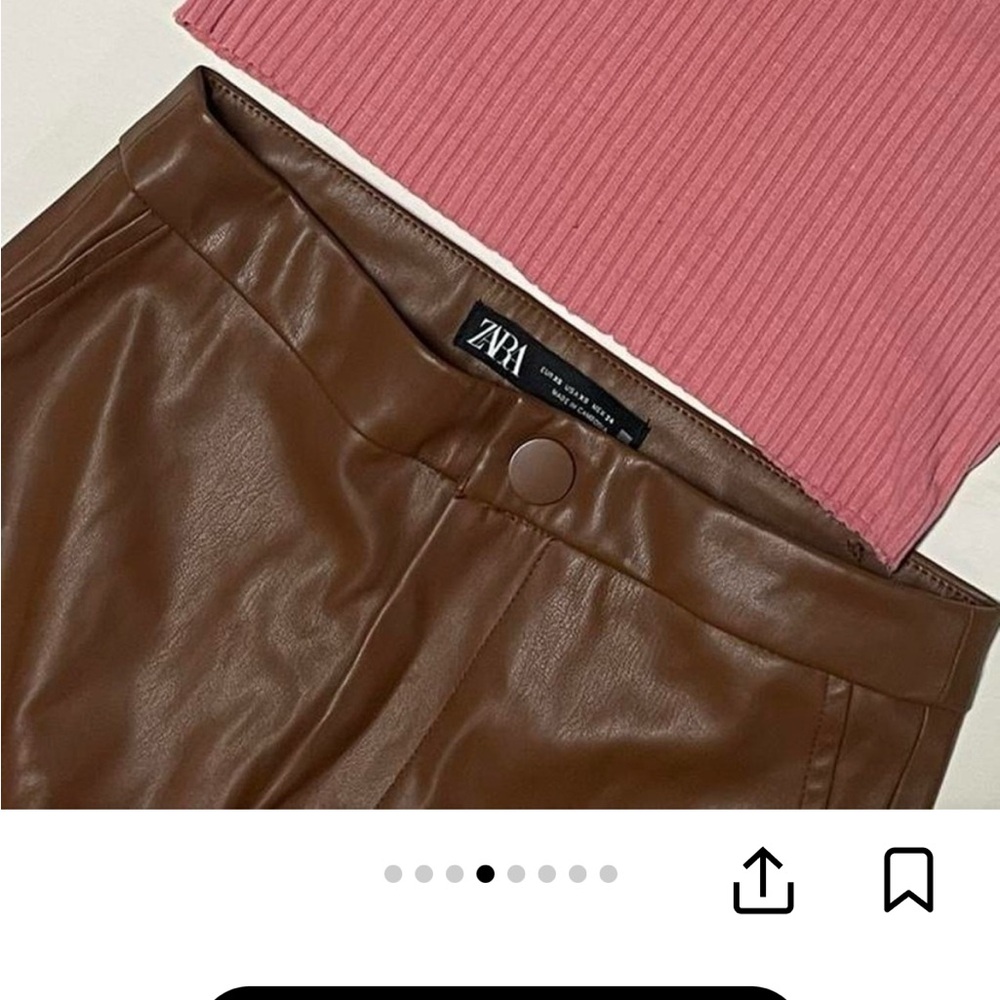 NWOT: 🤎 Zara Tan Brown Faux Leather Leggings Pants
Skinny Pants Size XS 📦 - Picture 3 of 12